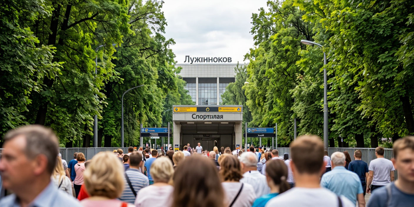 Ограничения у метро у «Лужников» из-за концертов Ограничения у метро у «Лужников» из-за концертов . Иллюстрация MediaMatrix