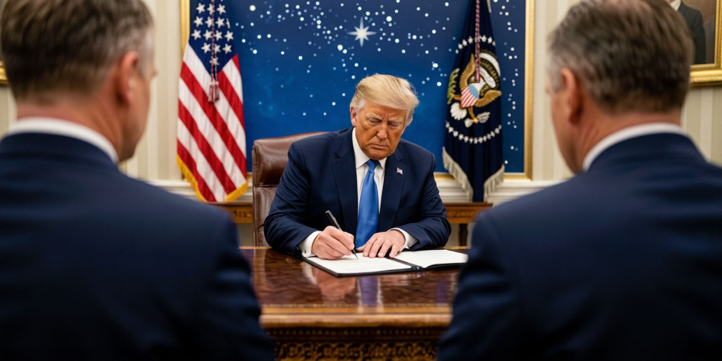 Трамп объявил о создании Космической академии США . Иллюстрация MediaMatrix