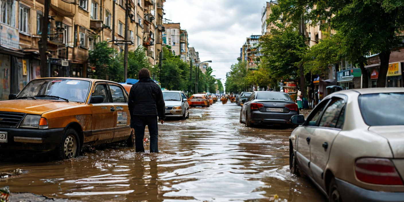 В Ставрополе из-за сильного ливня затопило улицы В Ставрополе из-за сильного ливня затопило улицы — иллюстрация MediaMatrix