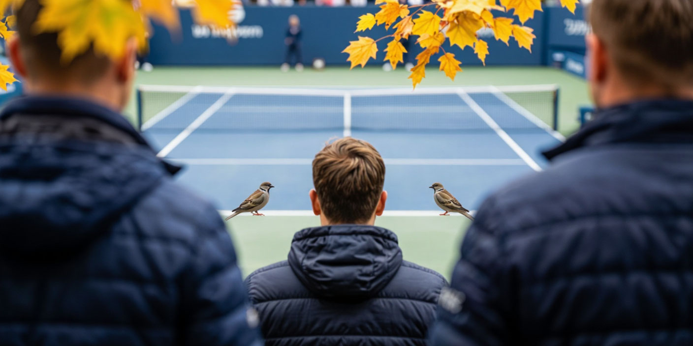 Медведеву не засчитали очко на US Open из-за воробьёв . Иллюстрация MediaMatrix