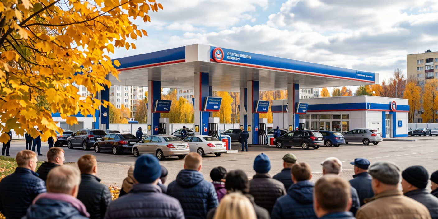 На АЗС в Пермском крае борются с перекупами бензина . Иллюстрация MediaMatrix