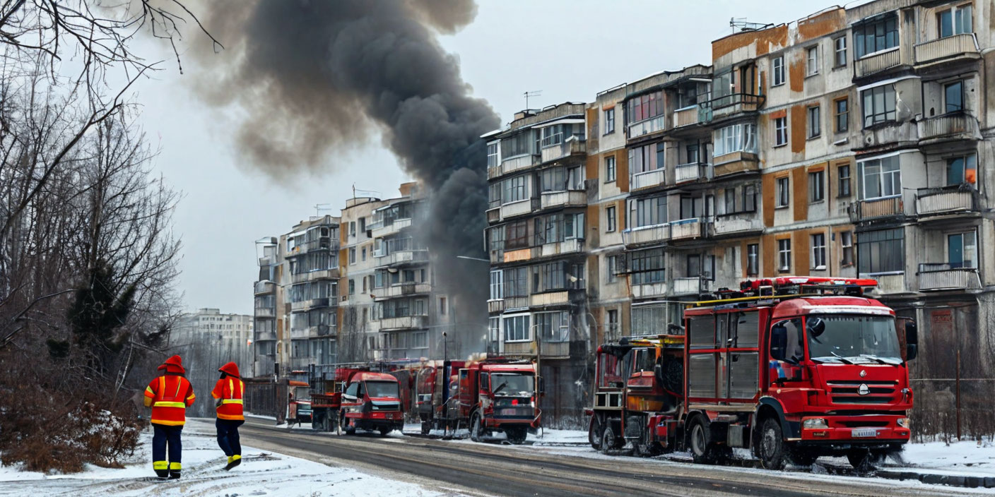 Пожар в Волгограде: пострадали восемь квартир — иллюстрация MediaMatrix